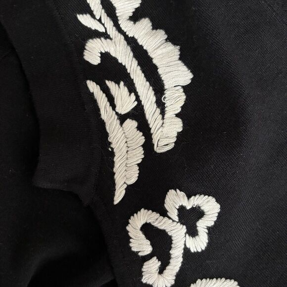 Bohemian Womens Embroidered Tunic Top Size XL Kimono Sleeves Artsy Coastal Flowy - Picture 9 of 12